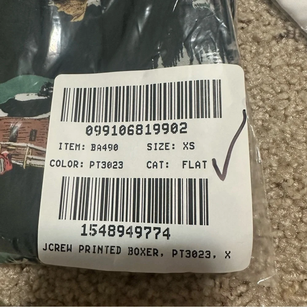 J crew boxers 4” winter cabin green multicolor